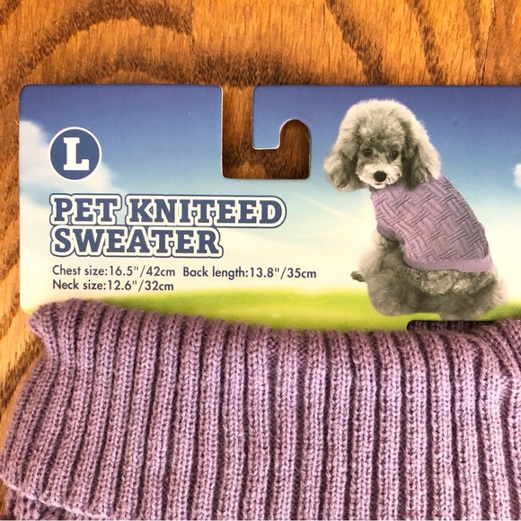 🌈 6/$60, NWT, Dog Sweater, Purple, Large - Picture 3 of 4